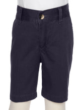 Load image into Gallery viewer, Boys Wrinkle Free Flat Front Twill Shorts - 100% Cotton Machine Wash Slacks
