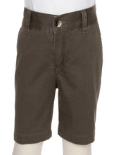 Load image into Gallery viewer, Boys Wrinkle Free Flat Front Twill Shorts - 100% Cotton Machine Wash Slacks
