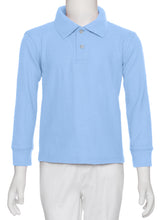 Load image into Gallery viewer, Boys Light Blue Wrinkle-Free Polo Shirt
