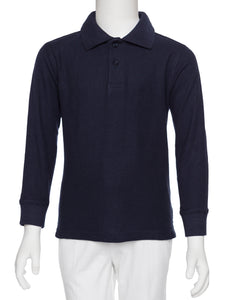 Boys Navy Wrinkle-Free Polo Shirt