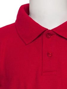 Boys Red Wrinkle-Free Polo Shirt