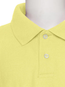 Boys Yellow Wrinkle-Free Polo Shirt