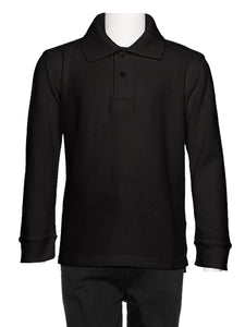 Boys Black Wrinkle-Free Polo Shirt