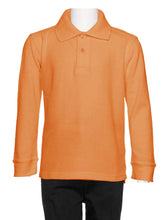 Load image into Gallery viewer, Boys Tangerine Wrinkle-Free Polo Shirt
