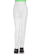 Boys Wrinkle Free Flat-Front Back Elastic Straight-Leg Cotton Twill Pants