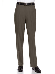 Men's Olive Flat Front Dress Pant Modern Fit - Perfect for Every Day!