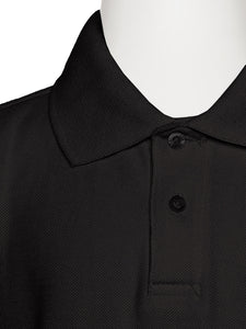 Boys Black Wrinkle-Free Polo Shirt