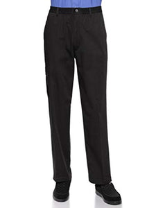 AKA Wrinkle Free Men's Full Elastic Waist Twill Casual Pant - Large Sizes