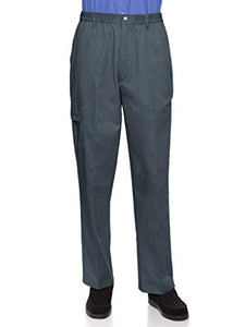 AKA Wrinkle Free Men's Full Elastic Waist Twill Casual Pant - Large Sizes