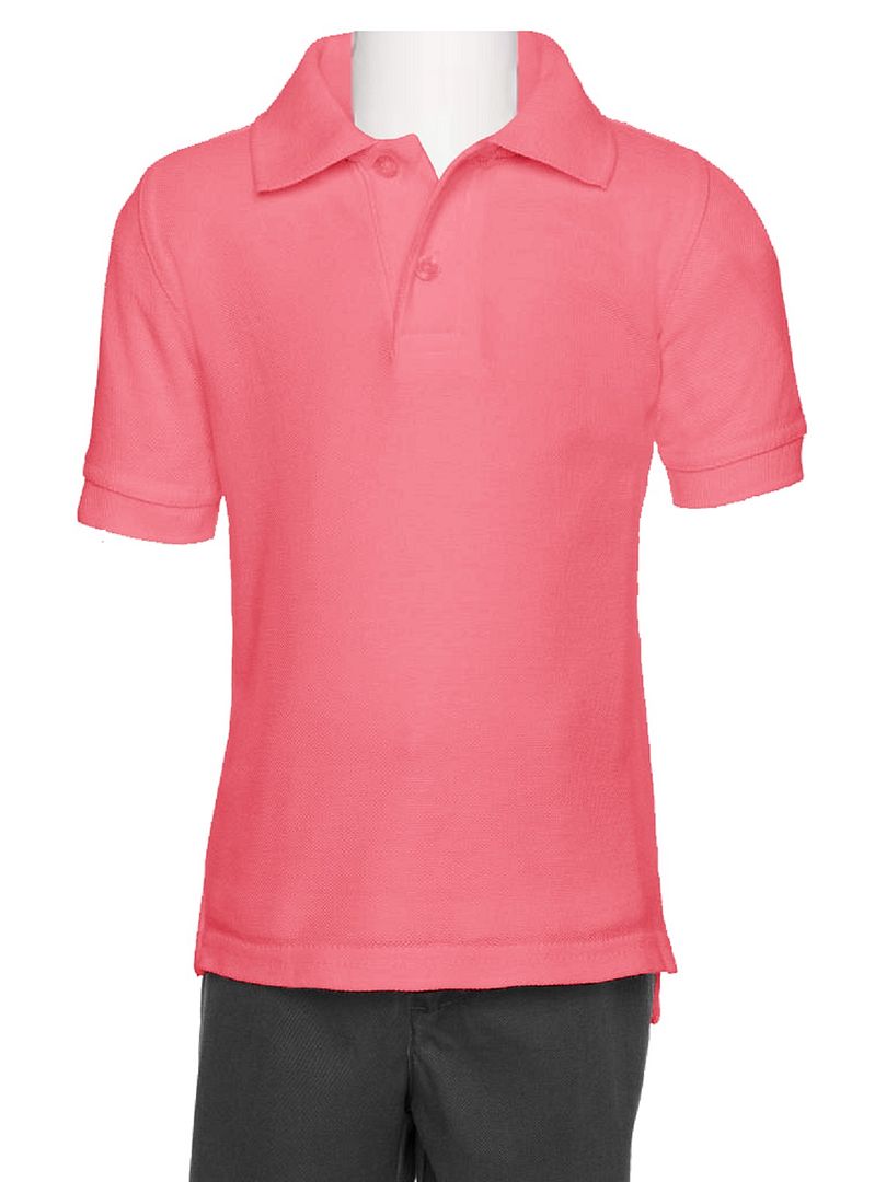 Boys Coral Wrinkle-Free Polo Shirt