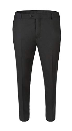 RGM Mens Slim fit Dress Pants Flat-Front - Modern Formal Business Wrinkle Free No Iron