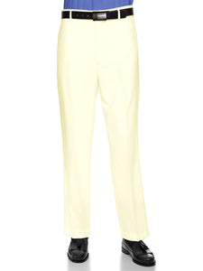 Men's Cream Flat Front Dress Pant Modern Fit - Perfect for Every Day!