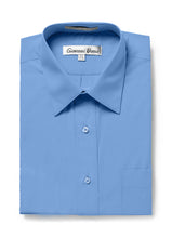 Load image into Gallery viewer, Men&#39;s Traditional Fit Sea Blue Dress Shirt Short Sleeve &amp; Long Sleeve
